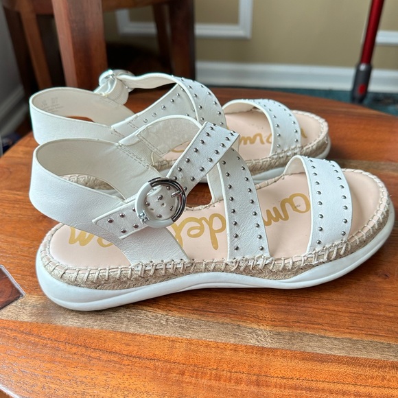 Sam Edelman Bright White Janette Criss-Cross Sandals - Picture 5 of 13